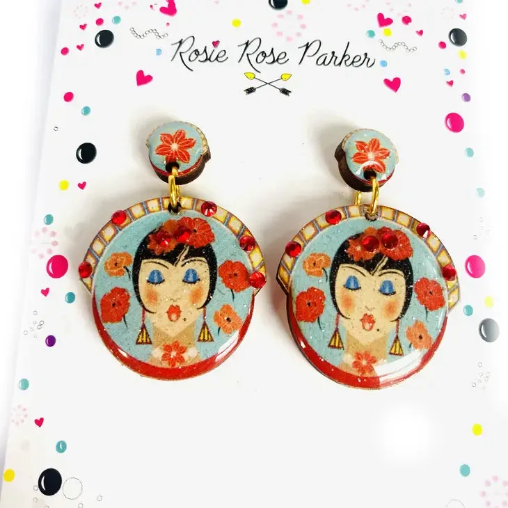 Rosie Rose Parker :  Lady Pipple Pose Earrings