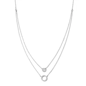 Round Pave Double Appeal Necklace