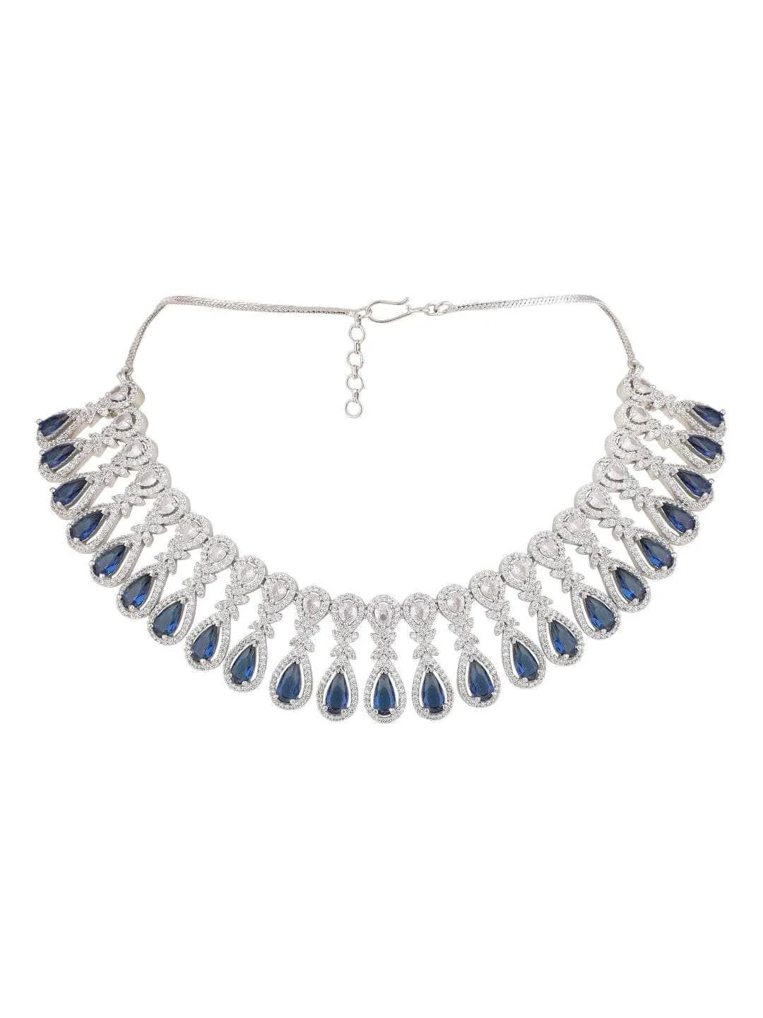 Sapphire Ad Brass Necklace Set