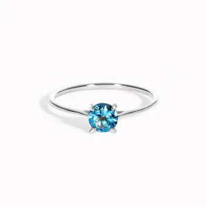 Silver London Blue Topaz Ring - Lilly