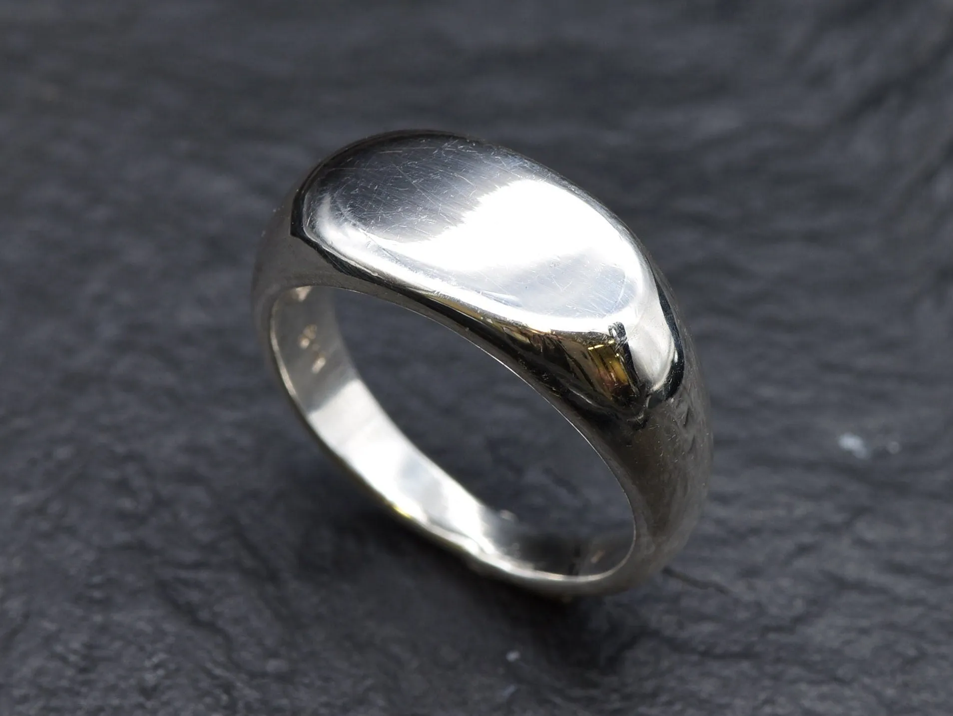 Silver Signet Ring - Minimalist Modern Ring - Flat Top Ring