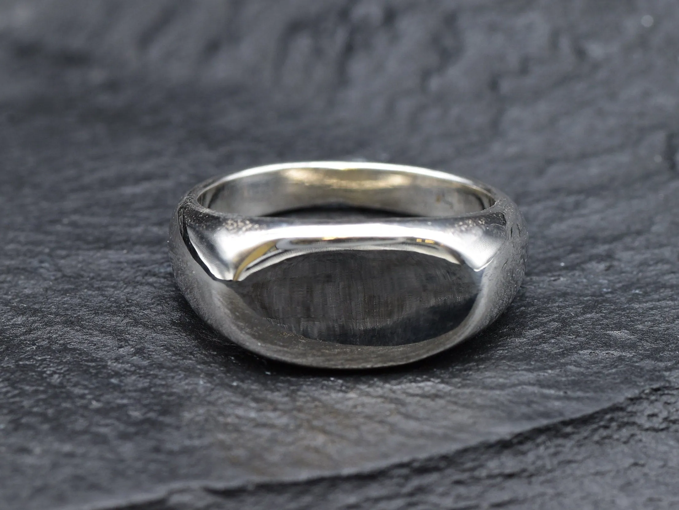 Silver Signet Ring - Minimalist Modern Ring - Flat Top Ring