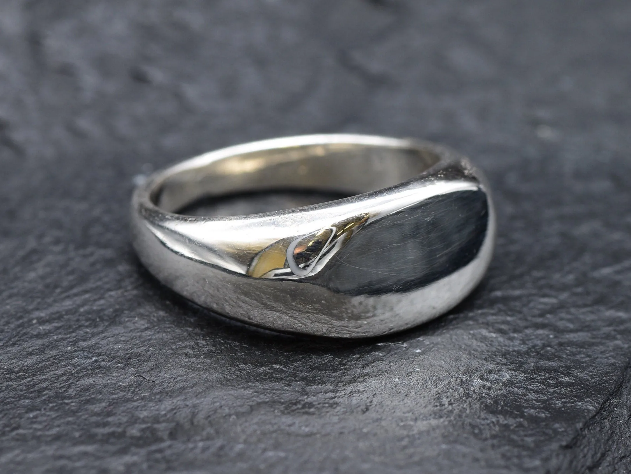 Silver Signet Ring - Minimalist Modern Ring - Flat Top Ring