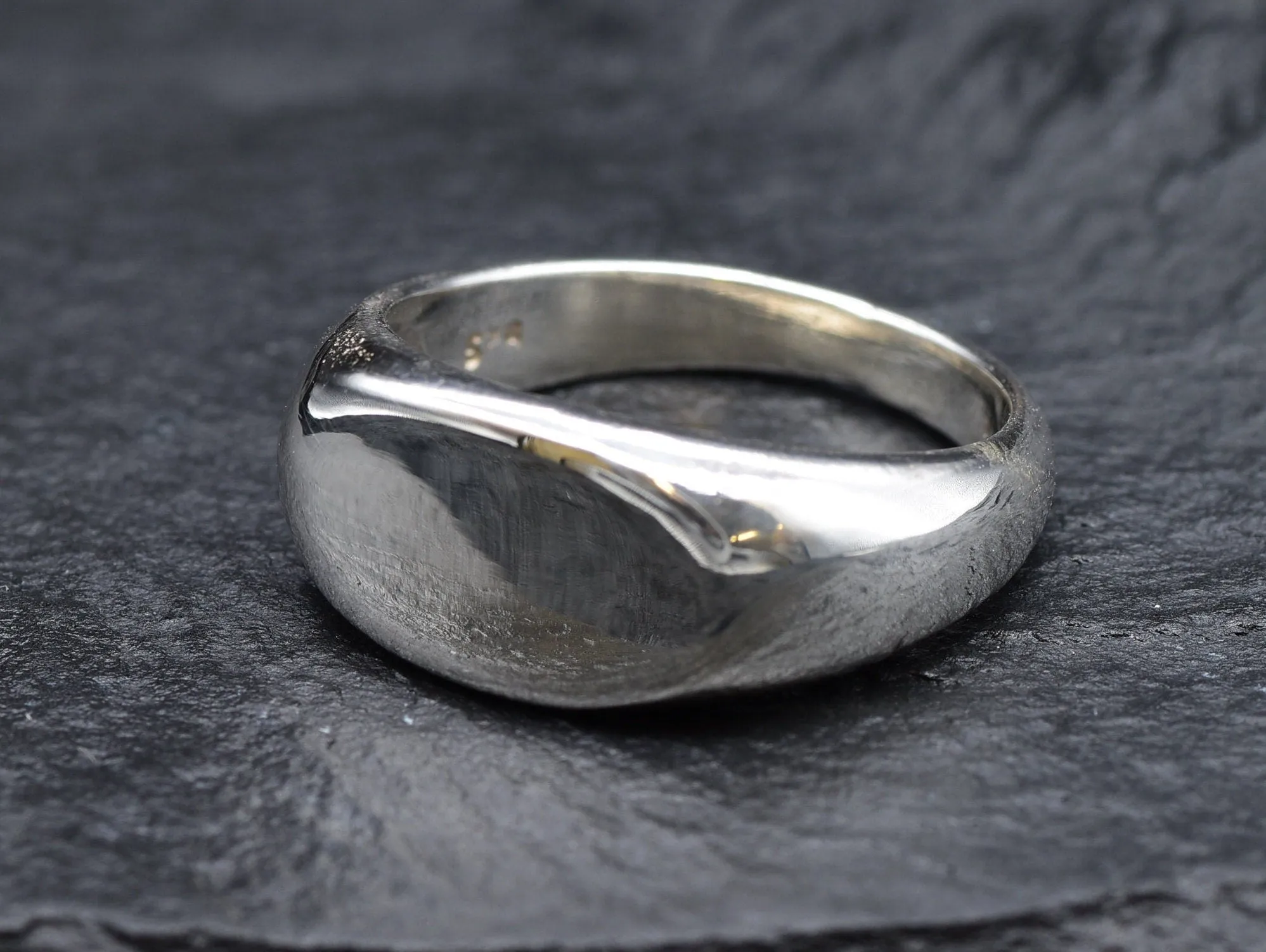 Silver Signet Ring - Minimalist Modern Ring - Flat Top Ring