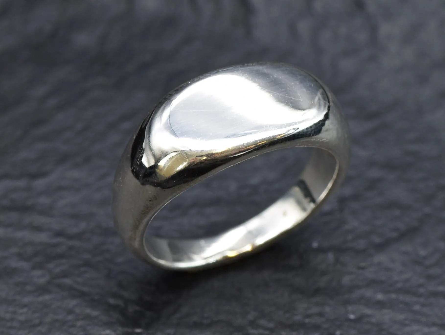 Silver Signet Ring - Minimalist Modern Ring - Flat Top Ring