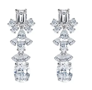 Simulated Diamond Statement Earrings E0369CLP