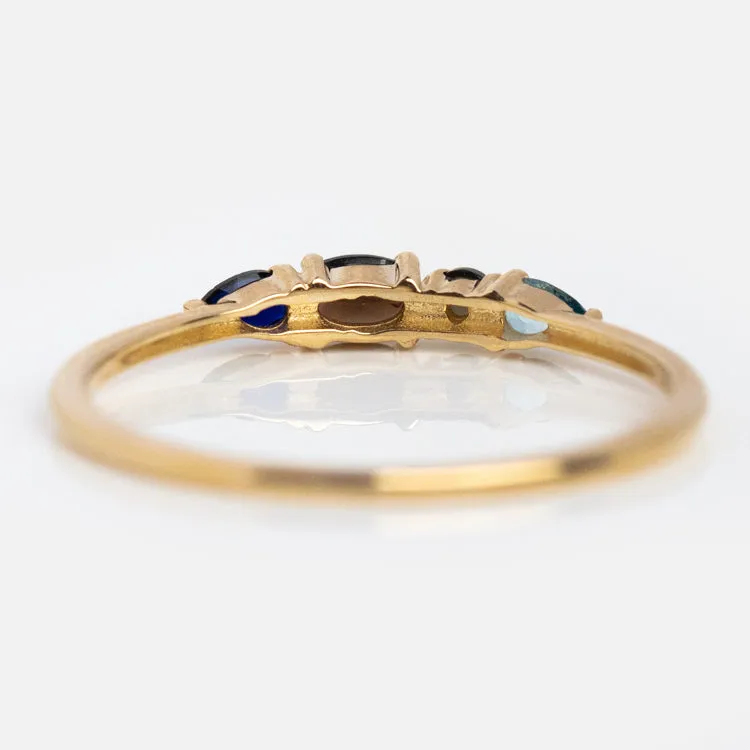 Solid Gold Boss Acrostic Ring