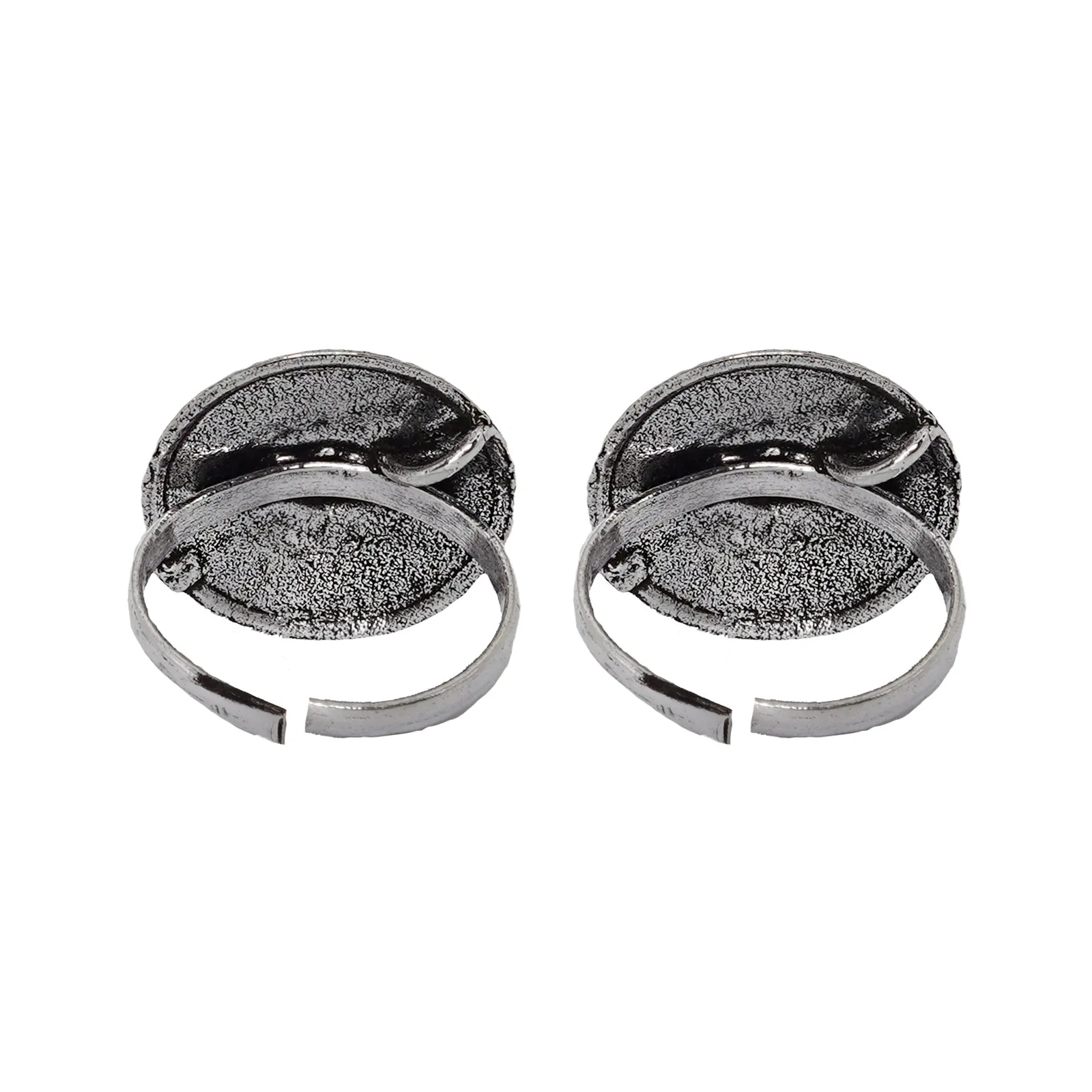 Teejh Tashika Silver Oxidised Toe Rings