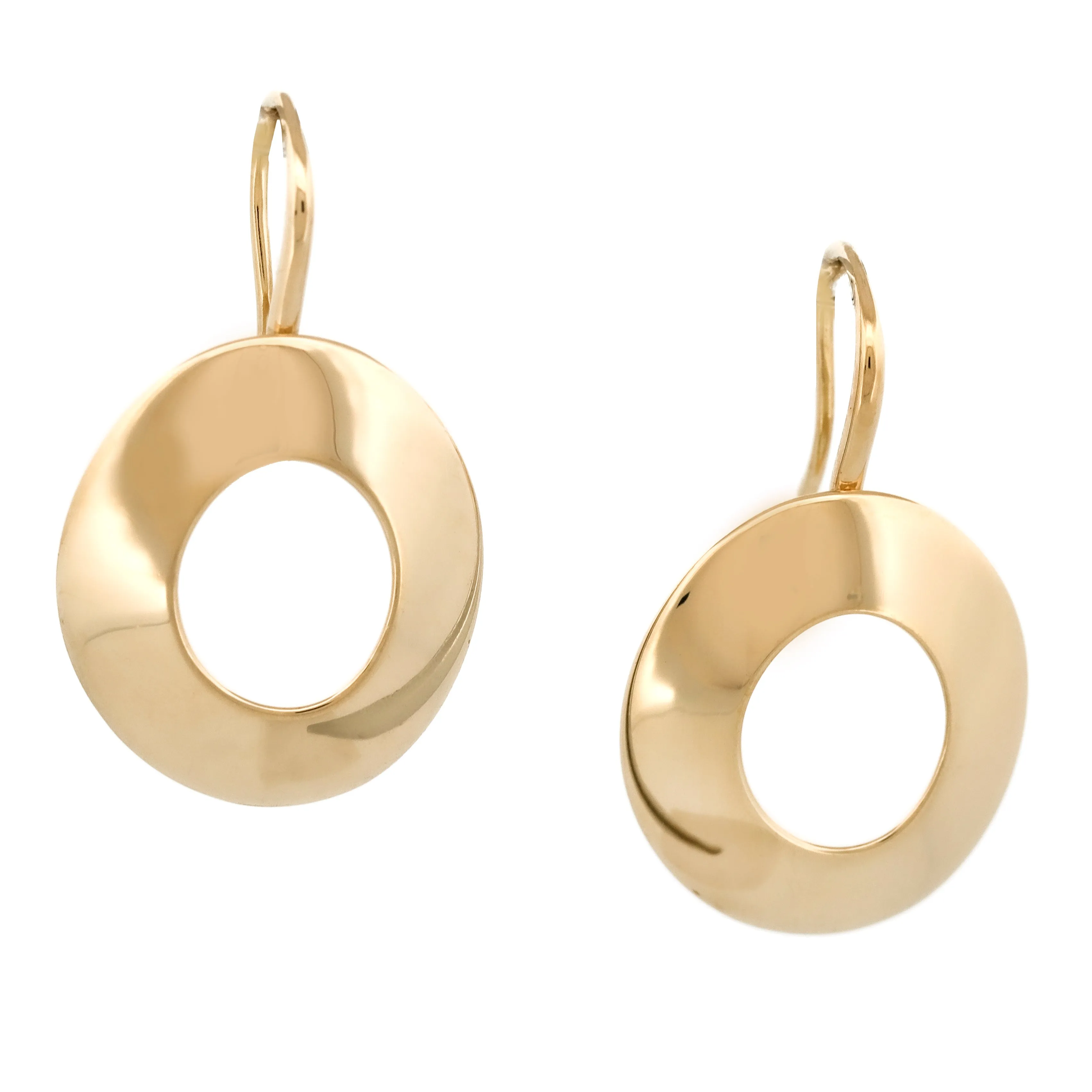 Tiffany & Co. Frank Gehry Morph Dangle Hook Earrings in 18k Yellow Gold