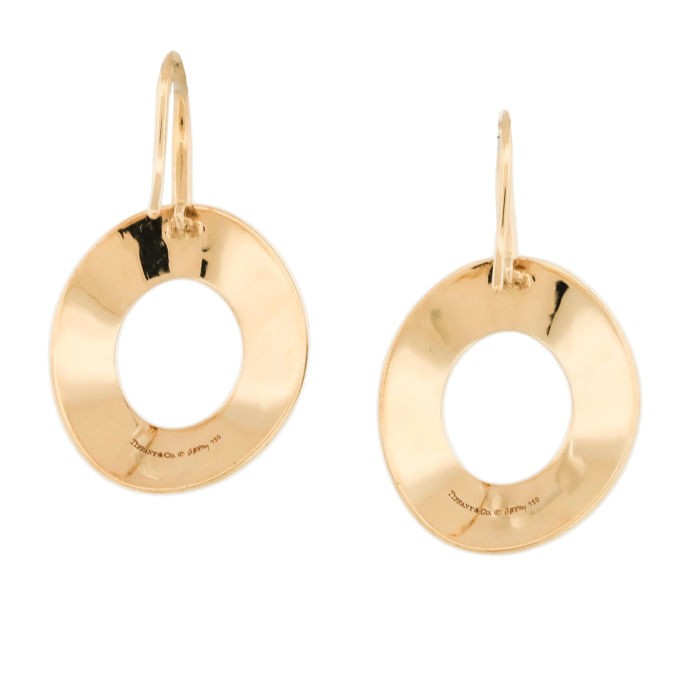 Tiffany & Co. Frank Gehry Morph Dangle Hook Earrings in 18k Yellow Gold