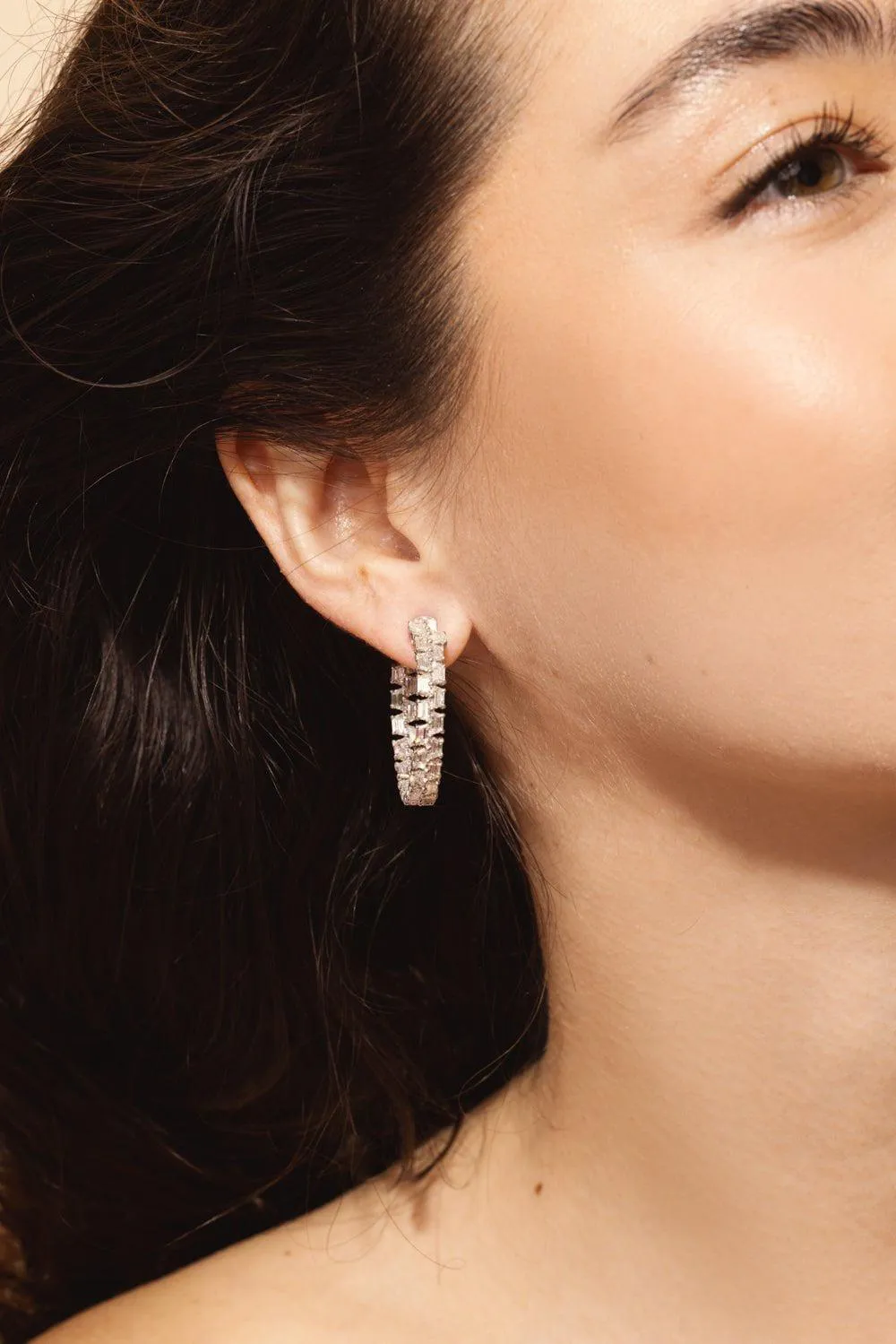 Trapezoid Hoop Earrings