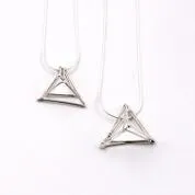 TRIANGLE - SILVER - TR016 2 Triangle Pendants