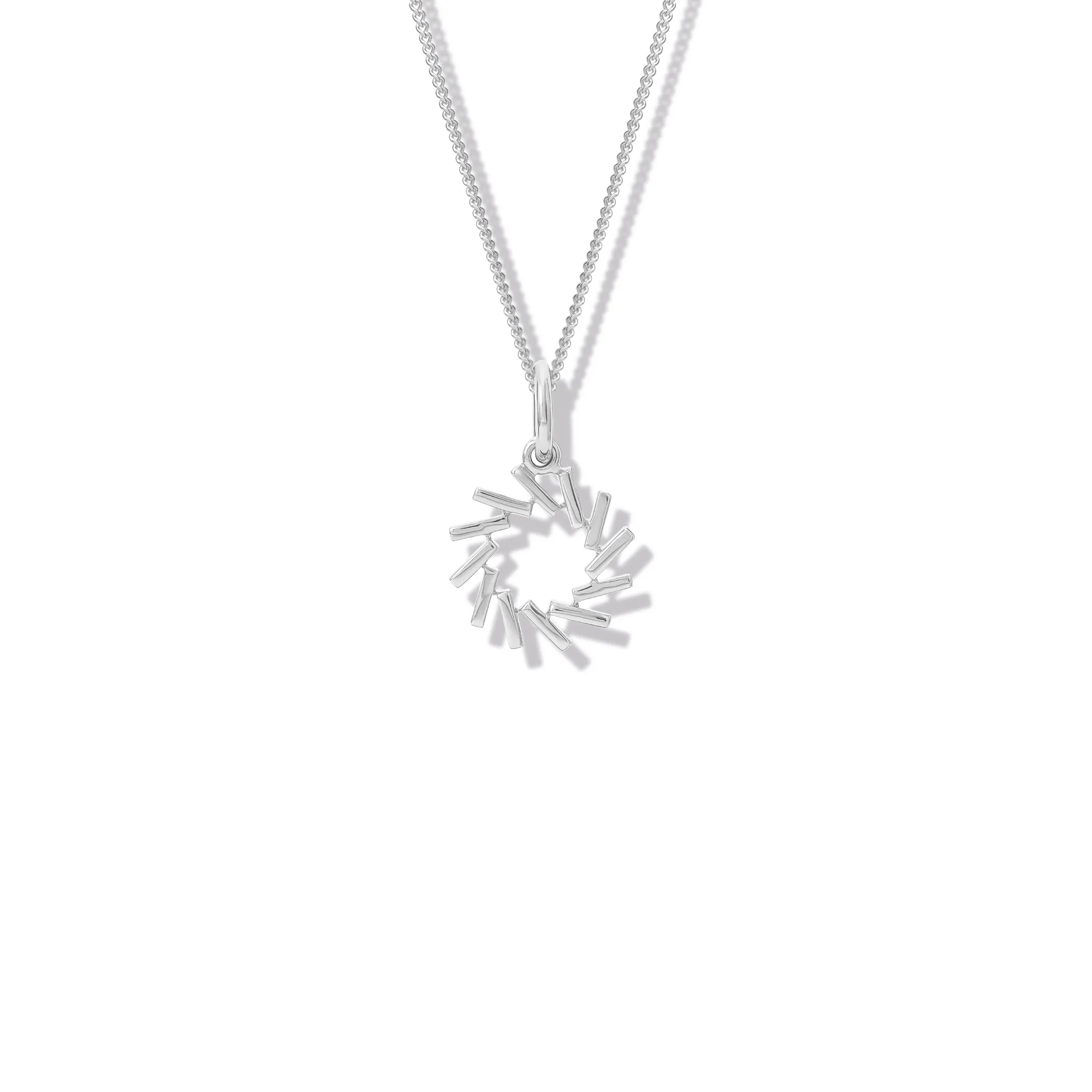 Zellije Small Necklace Pendant Silver