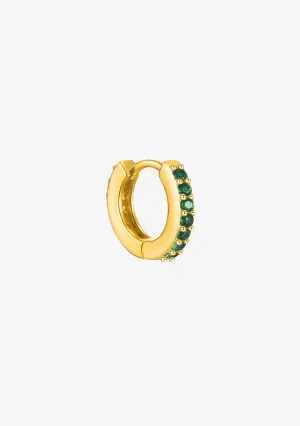 Zirconias Emerald Hoop Piercing Gold